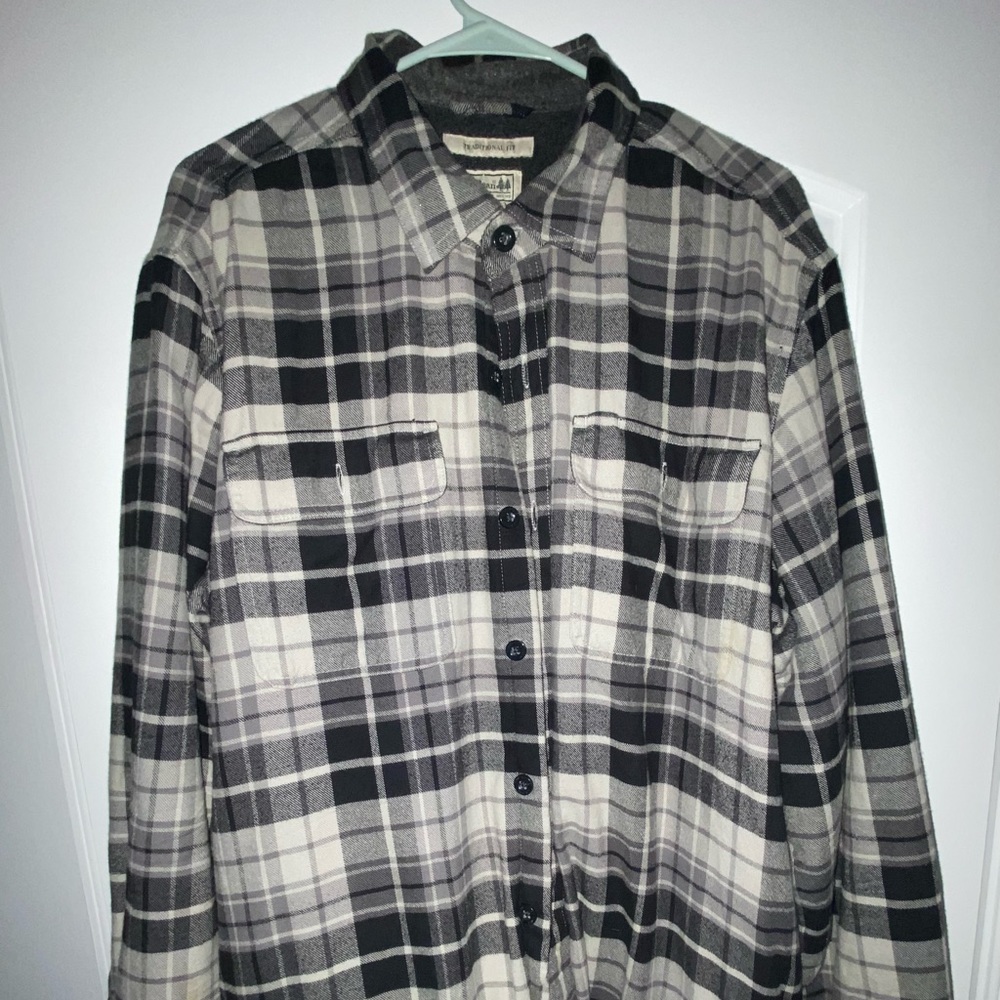 LL Bean. Men’s L. Fleece lined button up Jacket.